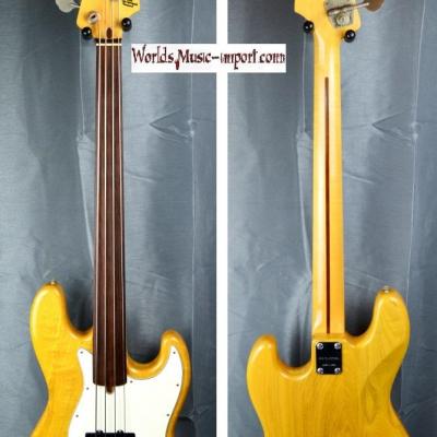 VENDUE... Greco Jazz Bass Mercury FL Fretless  ASH 1973 natural ' Hors Catalogue' RARE japon import *OCCASION*