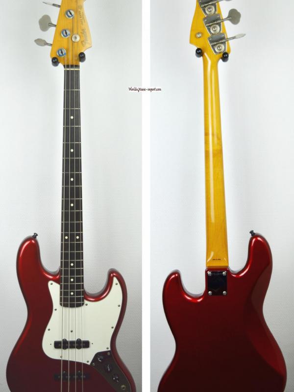 VENDUE... FENDER Jazz Bass '62 RI Candy Apple Red 1990 Japon Import  *OCCASION*