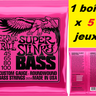 5 x Jeux Ernie Ball basse 45/100 