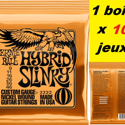 10 x Jeux Ernie Ball électrique 9/46 