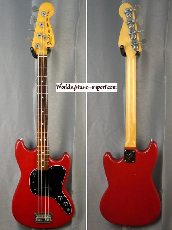 Fender musicmaster bass trans wine red usa 1978 28 