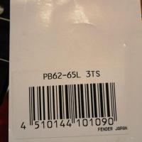 Fender pb 62 lh left hand 2001 japan import 4 