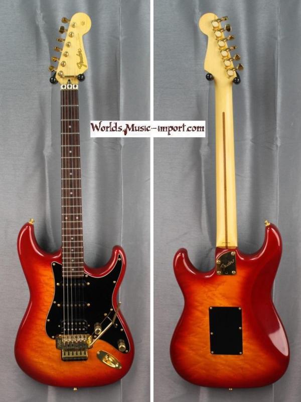 V E N D U E... FENDER Stratocaster STR-80R Floyd 1989 - CSB cherry sunburst - Japan Import *OCCASION*