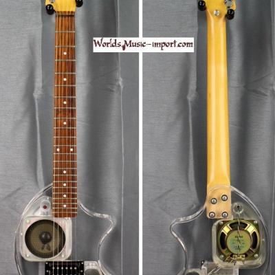 VENDUE... FERNANDES Mini-guitare ZO-3 Eléphant Transparent Plexi 