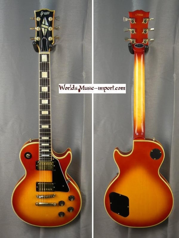 Greco les paul custom eg600 1977 cherry sunburst japon japan 5 