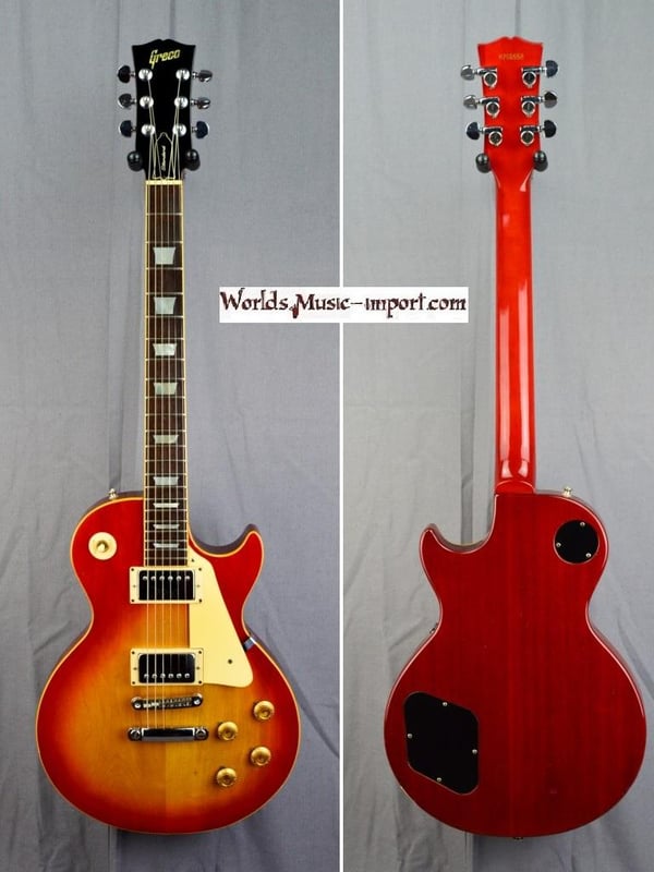 Greco les paul standard eg700 hcs heritage cherry sunburst 1976 japon japan 14 