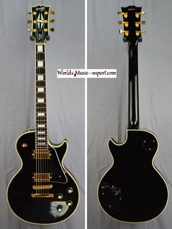 Orville by gibson les paul custom lpc eb 1990 black japon japan 3 