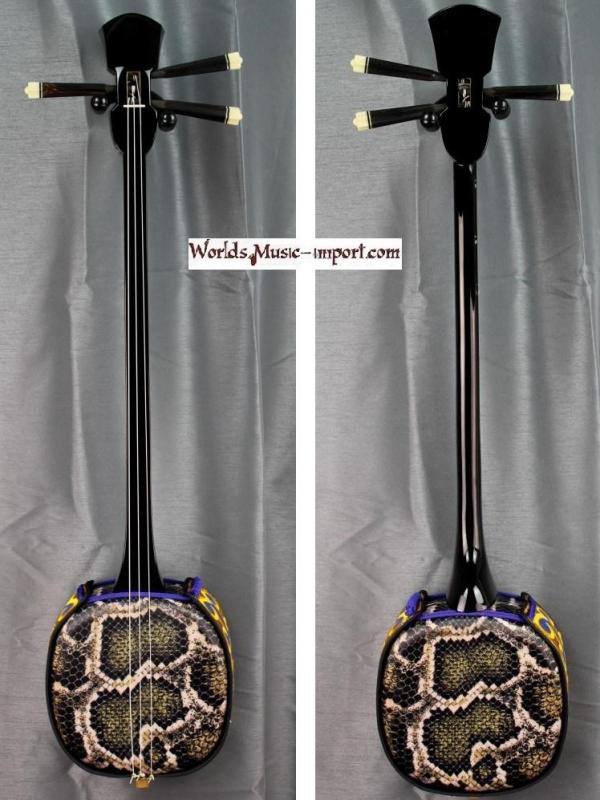 V E N D U E... SHAMISEN Traditionnal Instrument Okinawan - serpent - 3 cordes Japan import *OCCASION*