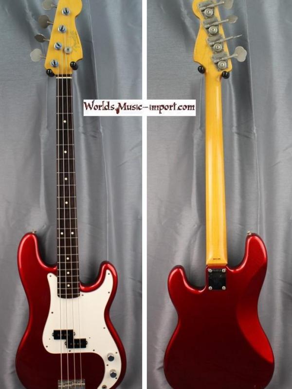 V E N D U E... FENDER Precision Bass PB'62 1989 - CAR Candy Apple Red - japan import *OCCASION*