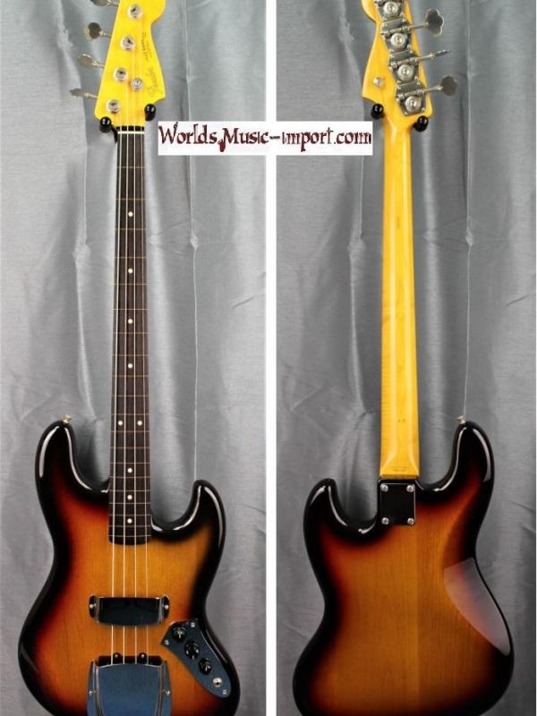 VENDUE... FENDER Jazz Bass JB'62-US FL 2008 3TS Fretless  'rare' japan import *OCCASION*