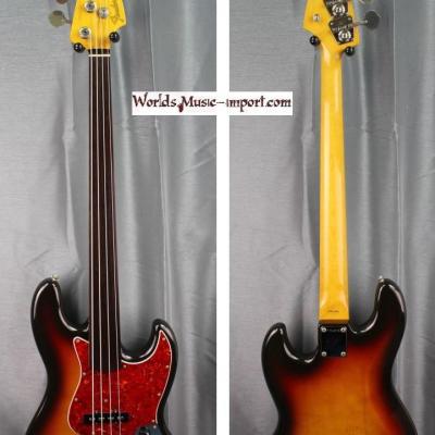 V E N D U E...  FENDER Jazz Bass JB'62-FL 1990 - 3TS sunburst - Nitro - sans repères Japan import *OCCASION*