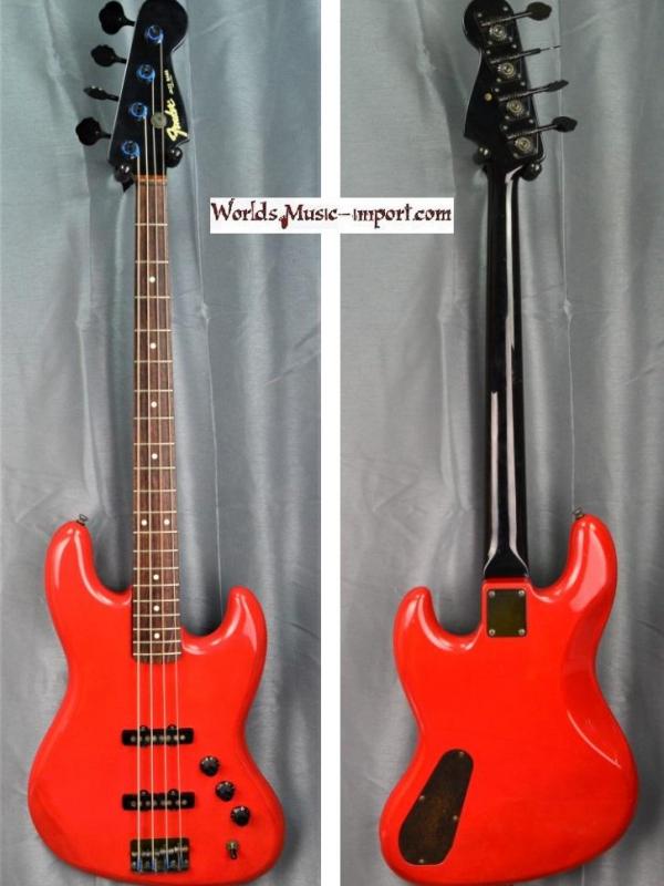 VENDUE... FENDER Jazz Bass JB-555 Boxer Special 1984 Red 'Post JV' -RARE color- Japan import *OCCASION*