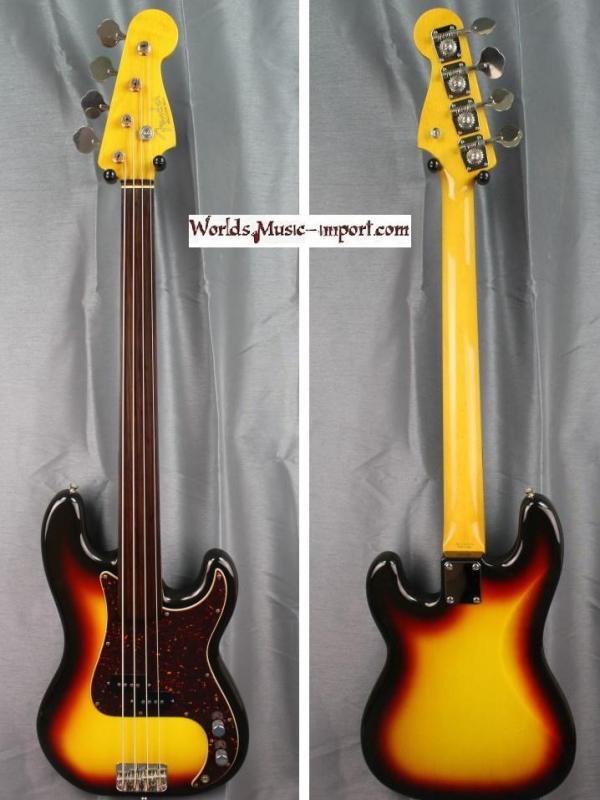V E N D U E... FENDER Precision Bass PB'62-FL 2006 - 3CS - Fretless RARE japan import *OCCASION*